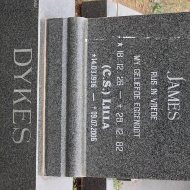 DYKES James 1926-1982 &amp; C.S. 1936-2006