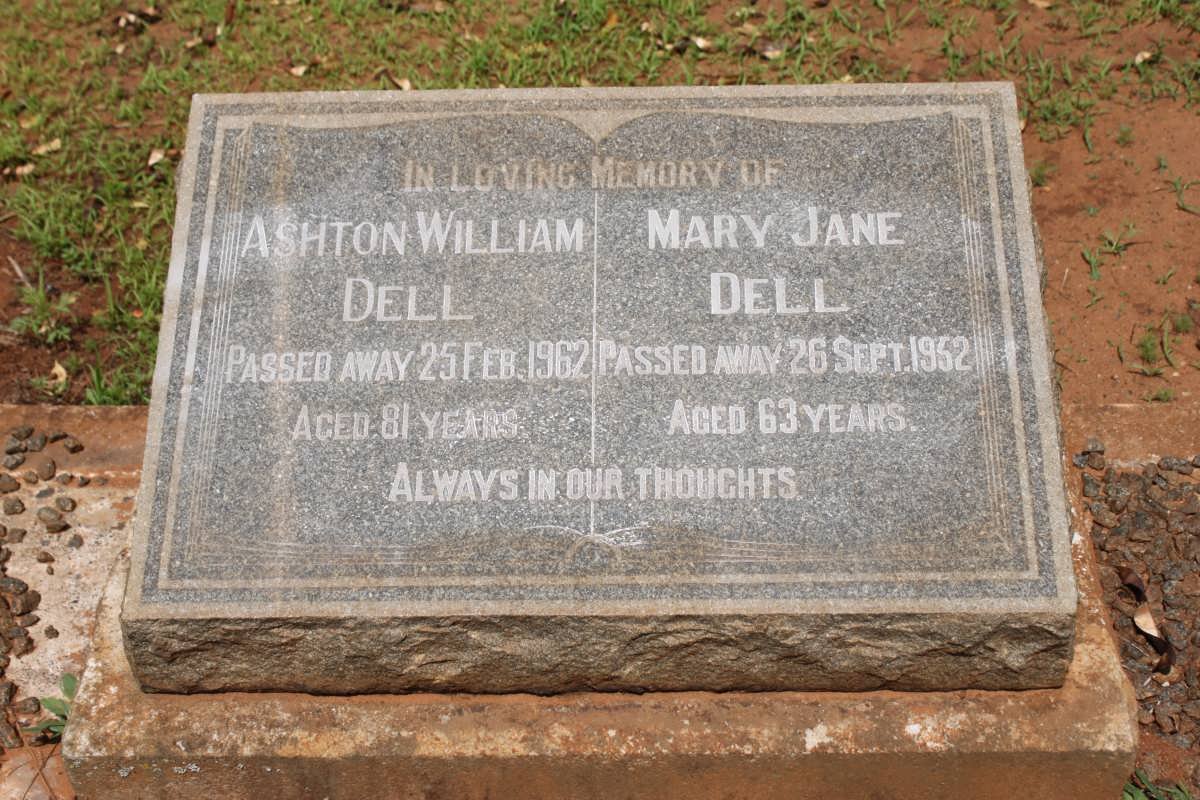 DELL Ashton William -1962 &amp; Mary Jane -1952