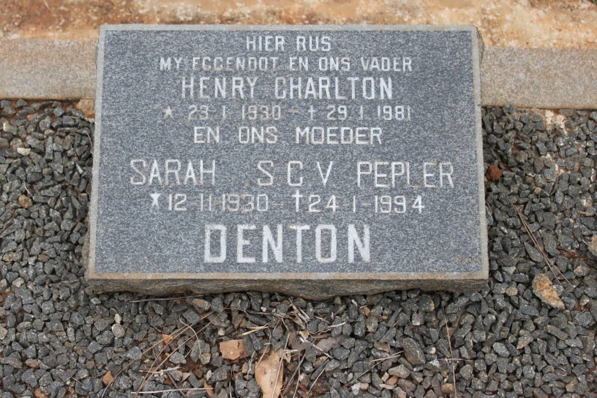 DENTON Henry Charlton 1930-1981 &amp; S.C.V PEPLER 1930-1994