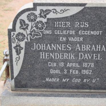 DAVEL Johannes Abraham Henderik 1878-1962