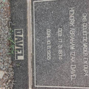 DAVEL Hendrik Abraham Izak 1874-1955