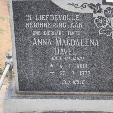 DAVEL Anna Magdalena nee TALJARD 1888-1972