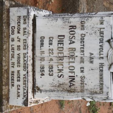 DIEDERICKS Rosa Roelofina 1953-1954