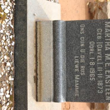 EKSTEEN Martha M.E. nee DAVEL 1873-1965