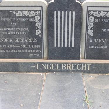 ENGELBRECHT Hendrik Gerhardus 1884-1965 &amp; Johanna Wilhelmina 1880-1980