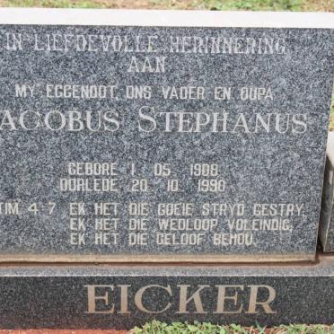EICKER Jacobus Stephanus 1908-1990