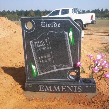 EMMENIS Zelda T. nee DU PREEZ 1986-2012