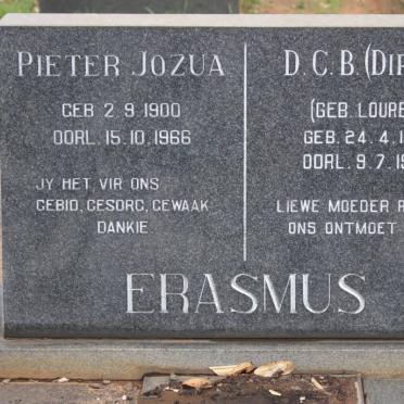 ERASMUS Pieter Jozua 1900-1966 &amp; D.C.B. LOURENS 1905-1996