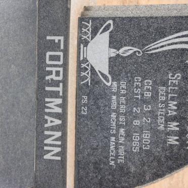 FORTMANN Sellma M.M. nee STEGEN 1903-1965