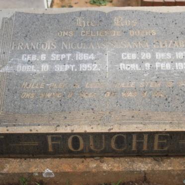 FOUCHÉ Francois Nicolaas 1864-1952 &amp; Susanna Elizabeth 1871-1939