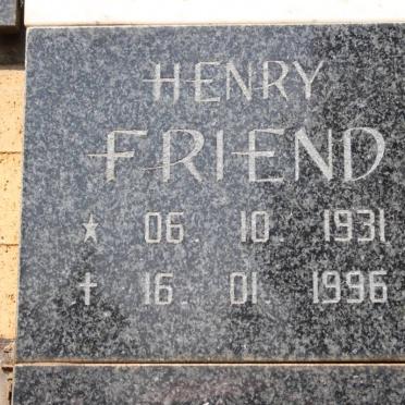 FRIEND Henry 1931-1996