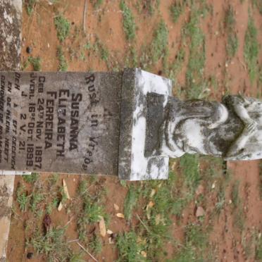 FERREIRA Susanna Elizabeth 1897-1899