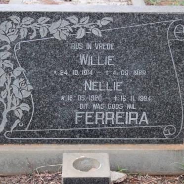 FERREIRA Willie 1914-1989 &amp; Nellie 1920-1994