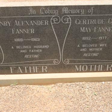 FANNER Henry Alexander 1889-1963 &amp; Gertrude Grace May 1892-1977