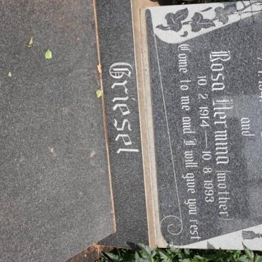 GRIESEL Rosa Hermina 1914-1993 :: GRIESEL Eugene 1947-1989 