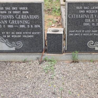 GREUNING Marthinus Gerhardus, van 1880-1974 &amp; Catharina H. 1890-1963