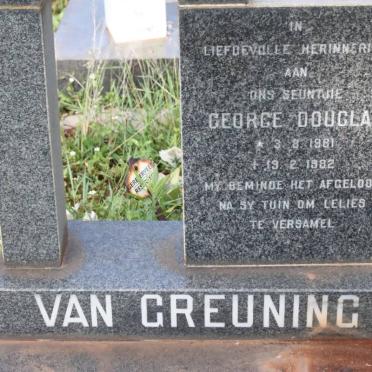 GREUNING George Douglas, van 1981-1982