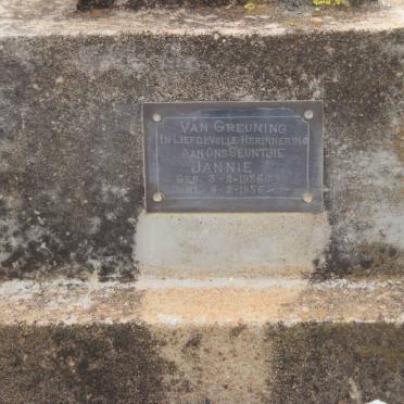 GREUNING Jannie, van 1956-1956