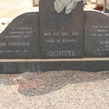 GUNTER Dirk Cornelius 1899-1973 &amp; Alida Maria GROVE 1904-1992