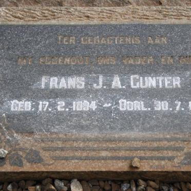 GUNTER Frans J.A. 1894-1958
