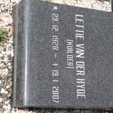 HYDE Lettie, van der nee KUILDER 1928-2007