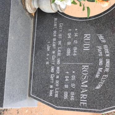 HOHLS Rudi 1944-1995 &amp; Rosmarie 1946-1995