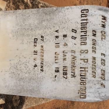 HAVENGA Catherina S.P. nee VAN NIEKERK 1887-1913