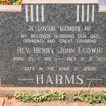 HARMS Henry John Ludwig 1901-1972