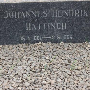 HATTINGH Johannes Hendrik 1881-1964