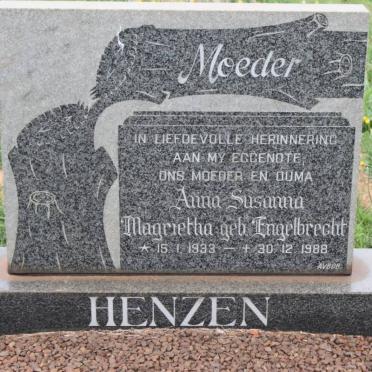 HENZEN Anna Susanna Magrietha nee ENGELBRECHT 1933-1988
