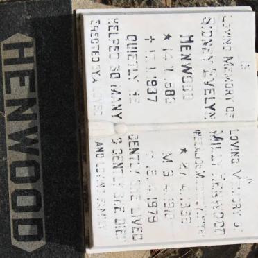 HENWOOD Sidney Evelyn 1883 -1937 &amp; Alice Mildred WYITE 1895-1979