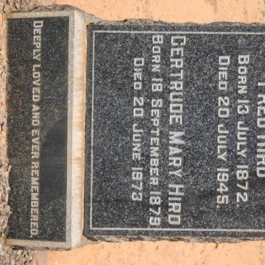 HIRD Fred 1872-1945 &amp; Gertrude Mary 1879-1973