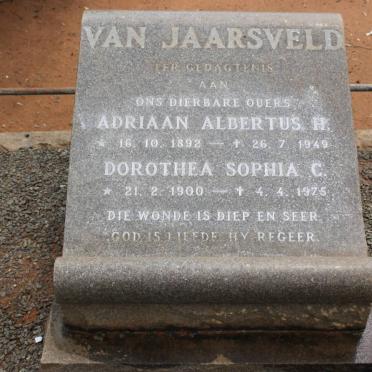 JAARSVELD Adriaan Albertus H. 1892-1949 &amp; Dorothea Sophia C. 1900-1975