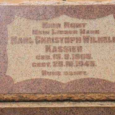 KASSIER Karl Christoph Wilhelm 1905-1945