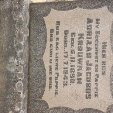 KROUWKAM Adriaan Jacobus 1890-1943