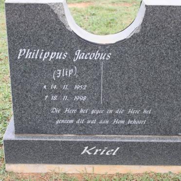 KRIEL Philippus Jacobus 1952-1998