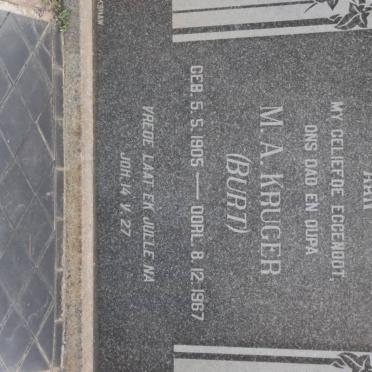 KRUGER M.A. 1905-1967