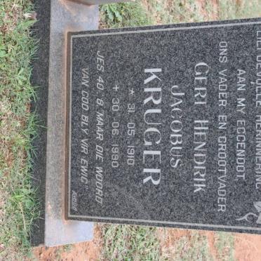 KRUGER Gert Hendrik Jacobus 1910-1990