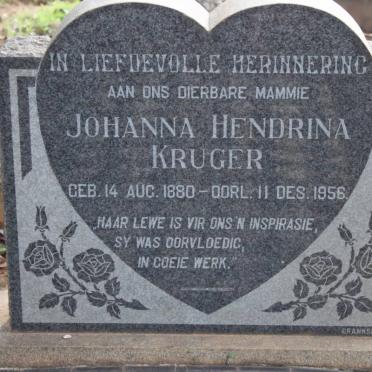 KRUGER Johanna Hendrina 1880-1956
