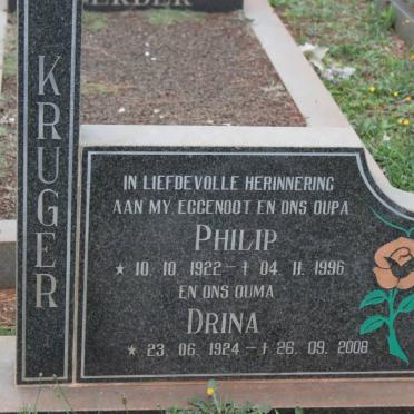 KRUGER Philip 1922-1996 &amp; Drina 1924-2008