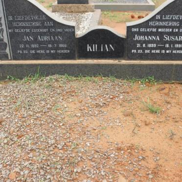 KILIAN Jan Adriaan 1892-1966 &amp; Johanna Susara 1899-1991