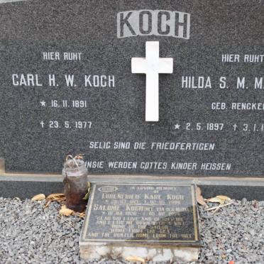 KOCH Carl H.W. 1891-1977 &amp; Hilda S.M.M. RENCKEN 1897-1981