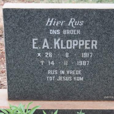 KLOPPER E.A. 1917-1987