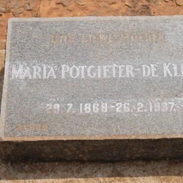 KLERK Maria, de nee POTGIETER 1868-1937