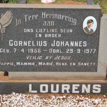 LOURENS Cornelius Johannes 1958-1977