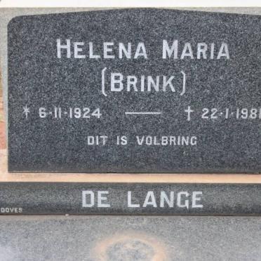 LANGE Helena Maria, de nee BRINK 1924-1981