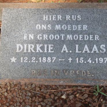 LAAS Dirkie A. 1887-1973