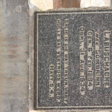 LABUSCHAGNE Susanna Margaretha Johanna nee COMBRINK 1894-1934