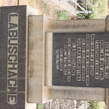 LABUSCHAGNE Louis Johannes 1871-1951 &amp; Susara Christina NEL 1878-1953