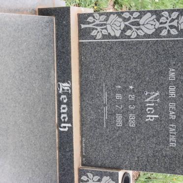 LEACH Nick 1939-1989